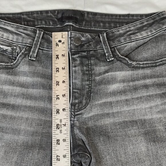 Buckle Black Jeans Womens Size 28x32 Fit No 53 Dark Wash Skinny Faded Distressed - Picture 5 of 16